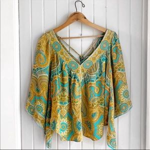 Alice & Trixie Medallion Boho Silk Top J